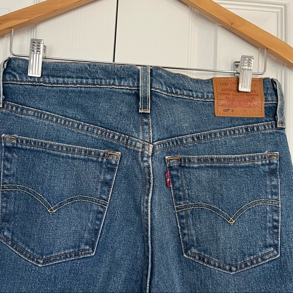 Levi's Women's 501 Button Fly Skinny High Rise Jeans Size 29 x 28 - Picture 6 of 8